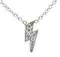 Zoë Chicco 14K White Gold Midi Diamond Lightning Bolt Necklace