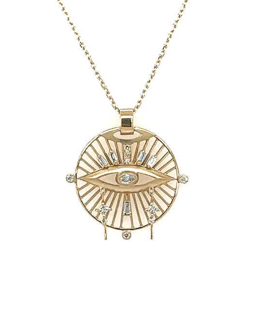 Celine Daoust 14kt "Sharp Eye" Diamond Threader Necklace