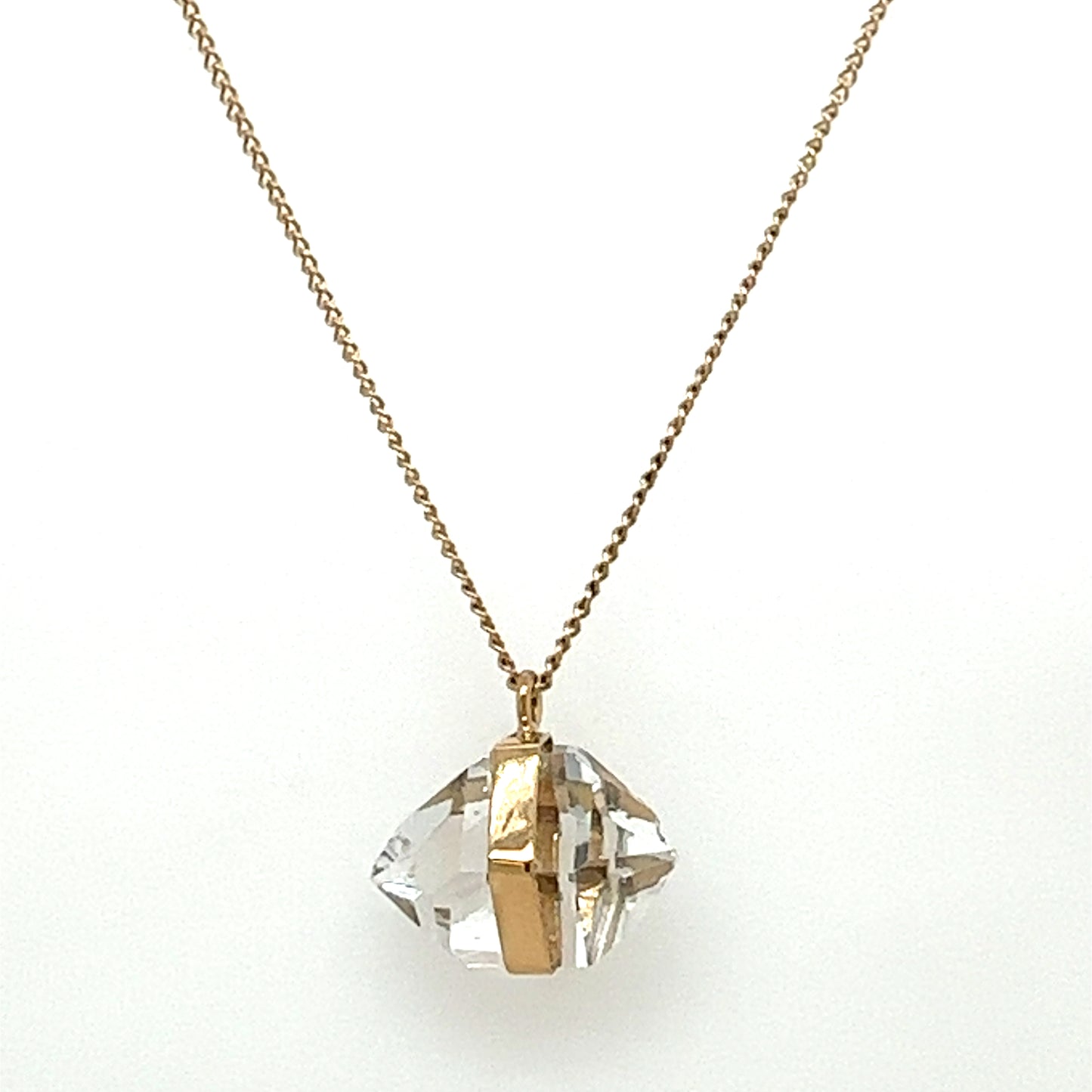 Melissa Joy Manning 14kt Large Herkimer Diamond Necklace