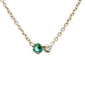 Zoë Chicco 14KT Delicate Emerald and Diamond Necklace