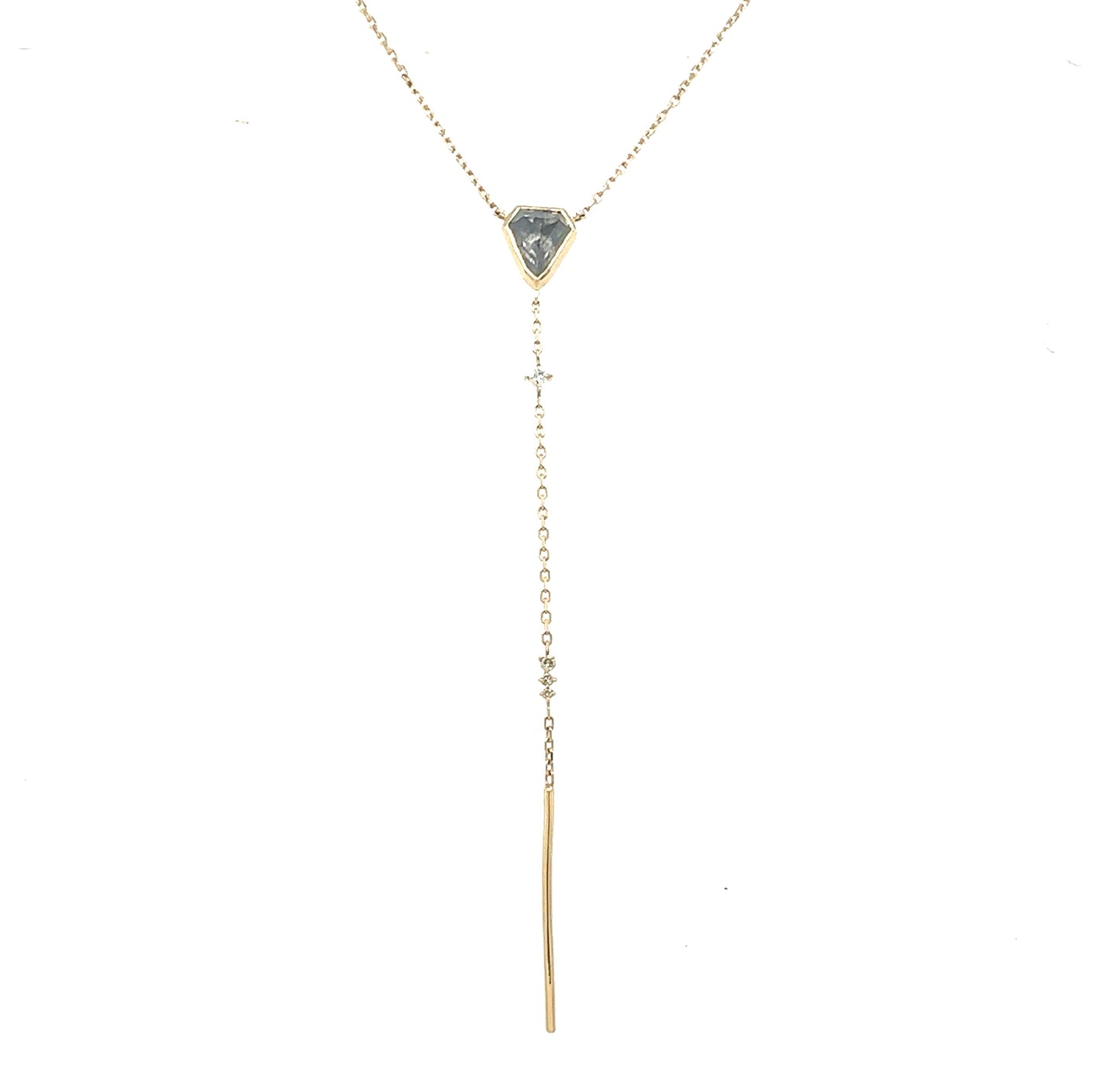 Celine Daoust 14kt Diamond Lariat Necklace