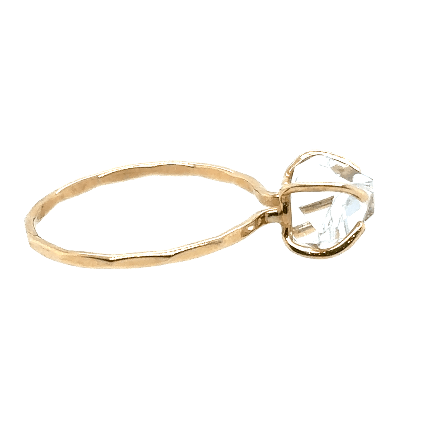Melissa Joy Manning 14kt Yellow Gold Prong Set Herkimer Ring