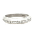 Meira T 14KT White Gold Diamond Hammered Band