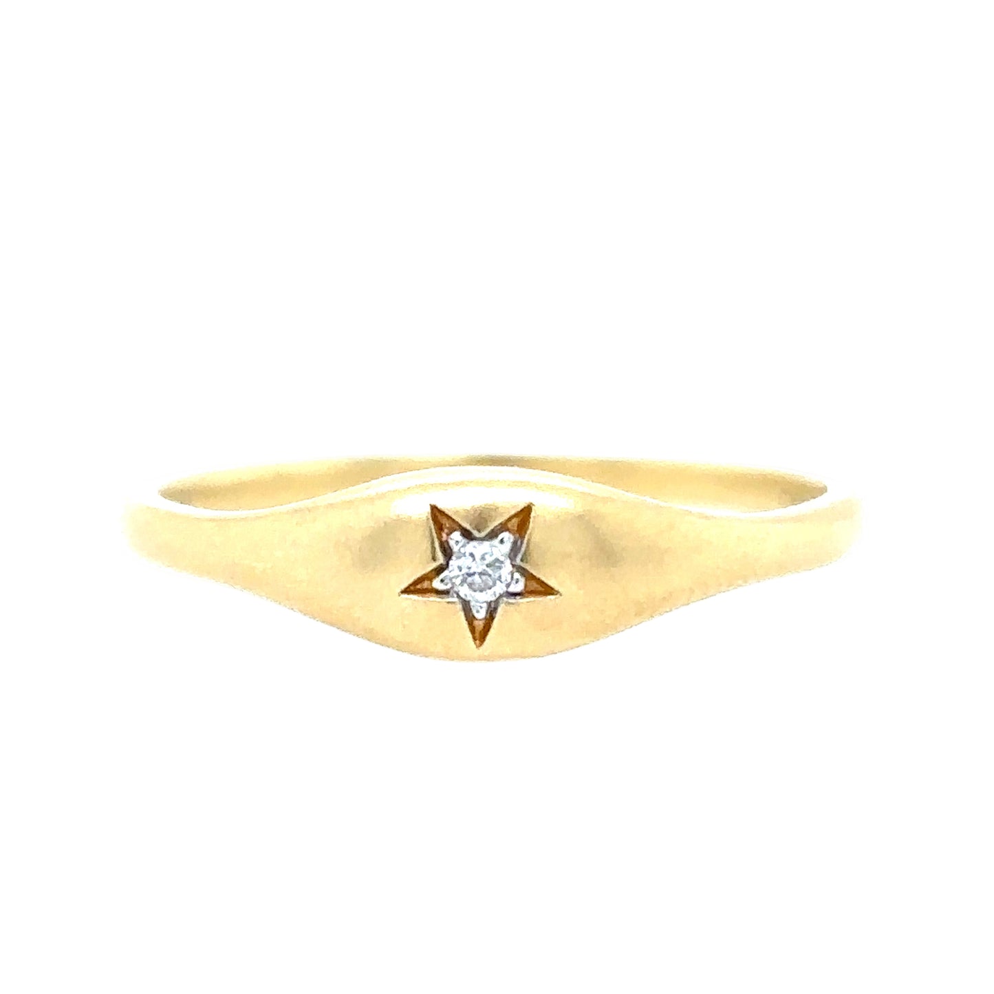 Meira T 14KT Brushed Gold Diamond Star Ring