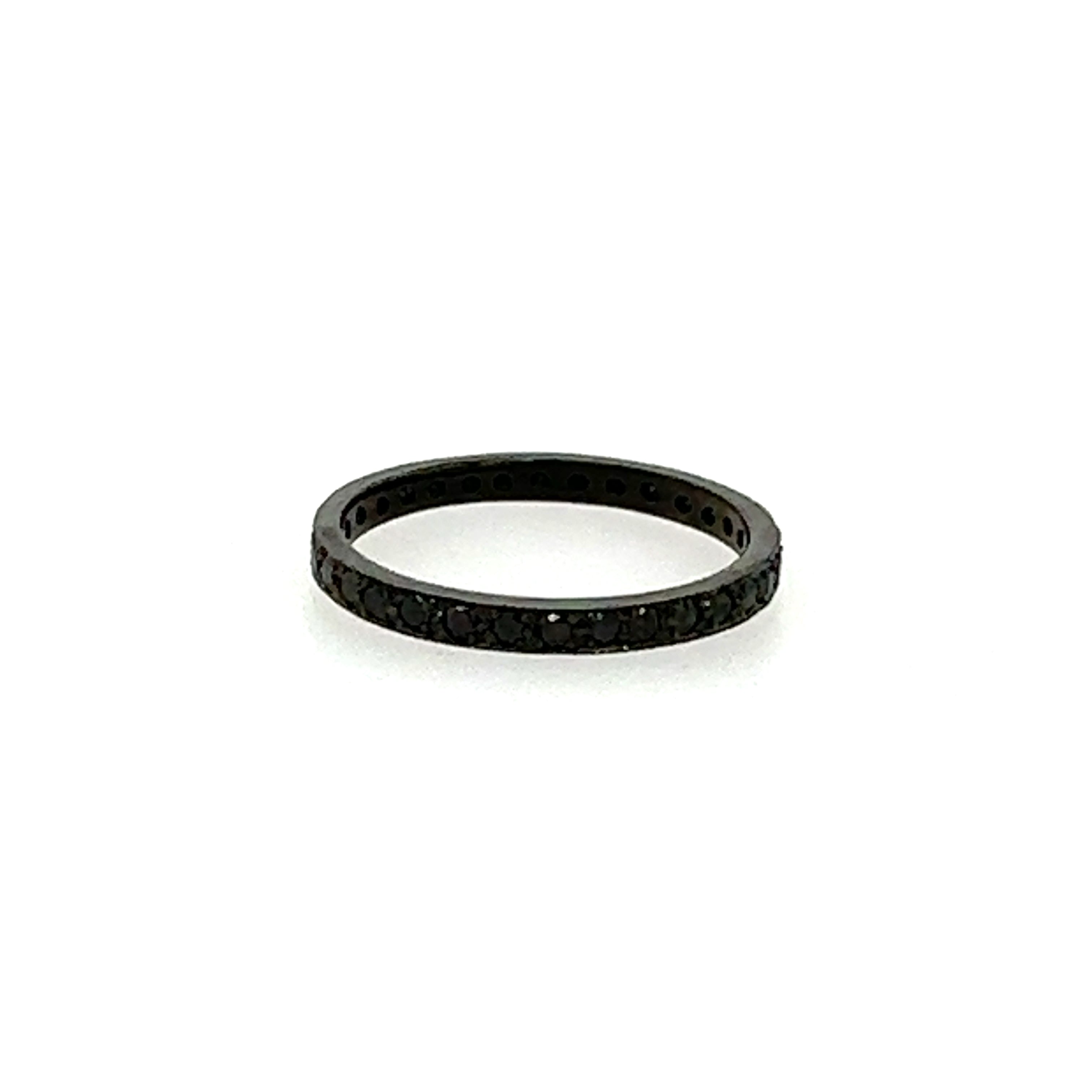14k Black Diamond Eternity Band