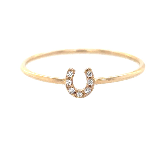 Zoë Chicco 14kt Itty Bitty Horseshoe Ring