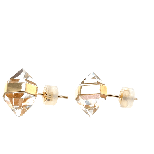 Melissa Joy Manning 14kt XL Wrapped Herkimer Diamonds Studs