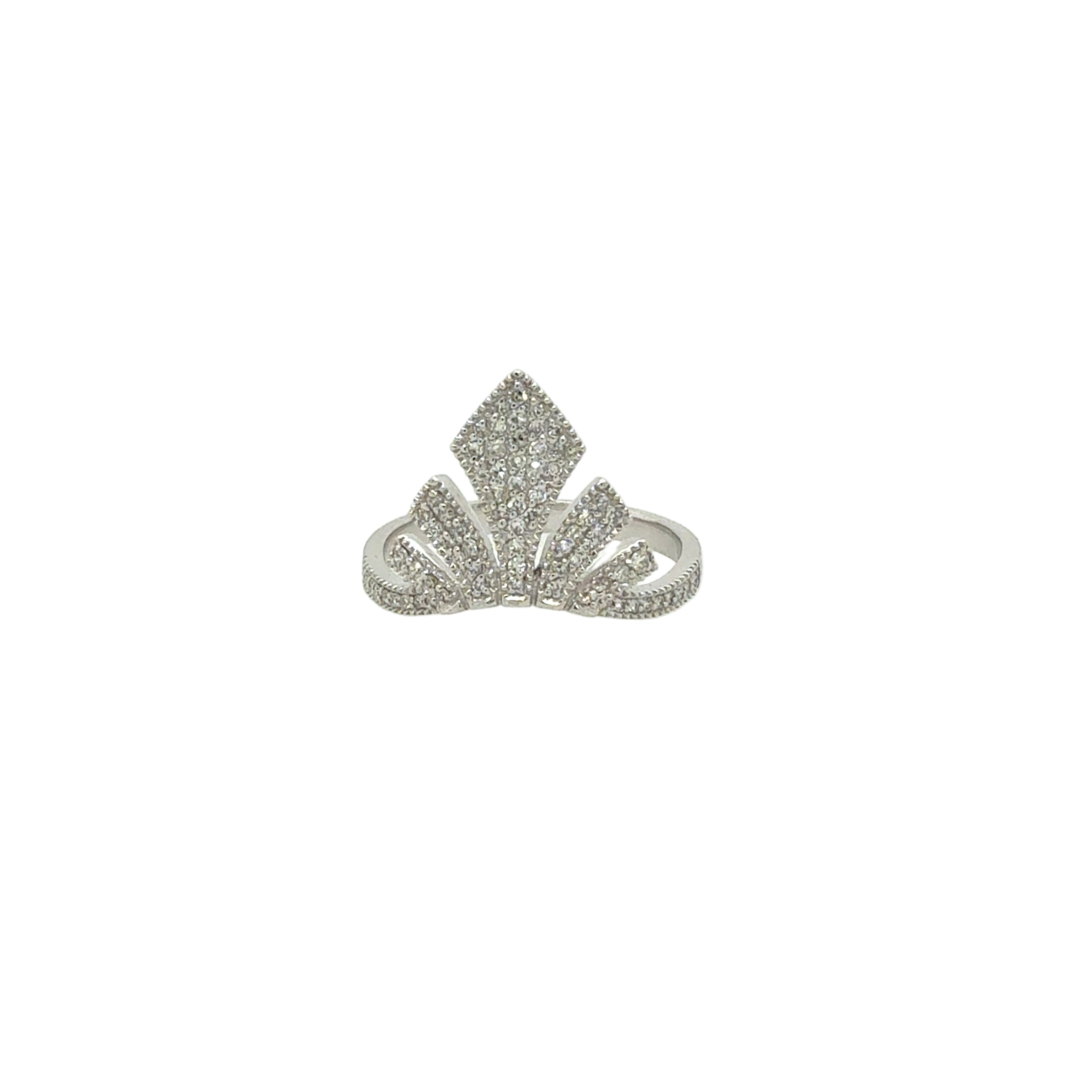 14KT Diamond Tiara Ring