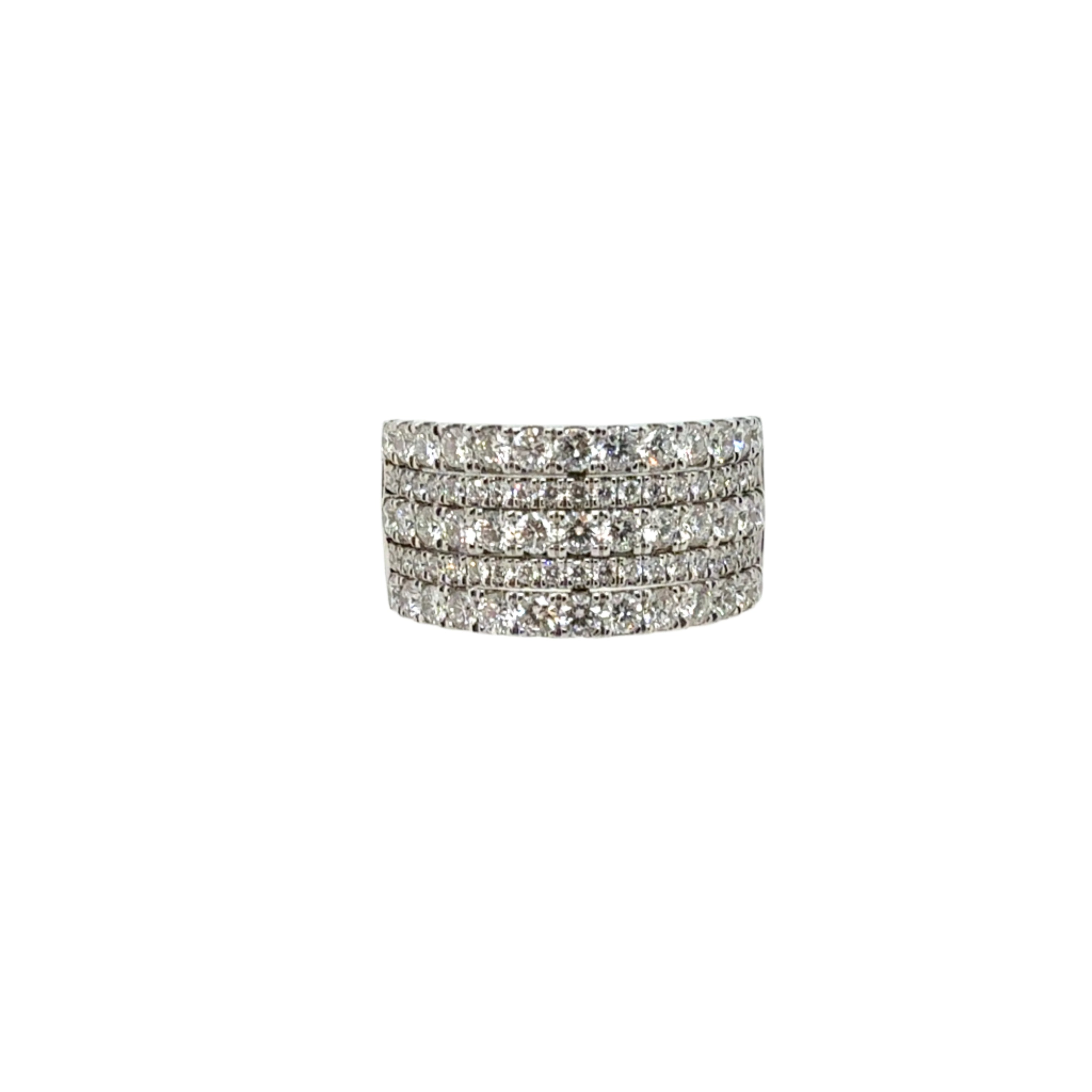 14KT Five-Row Diamond Band