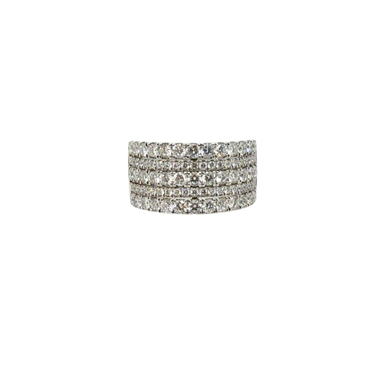 14KT Five-Row Diamond Band