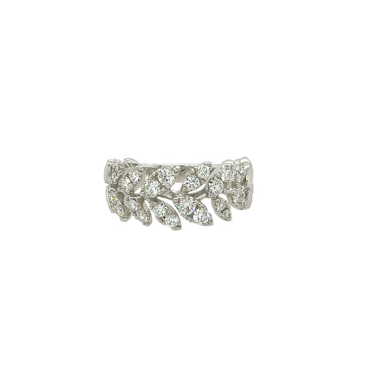 14KT Diamond Leaf Ring