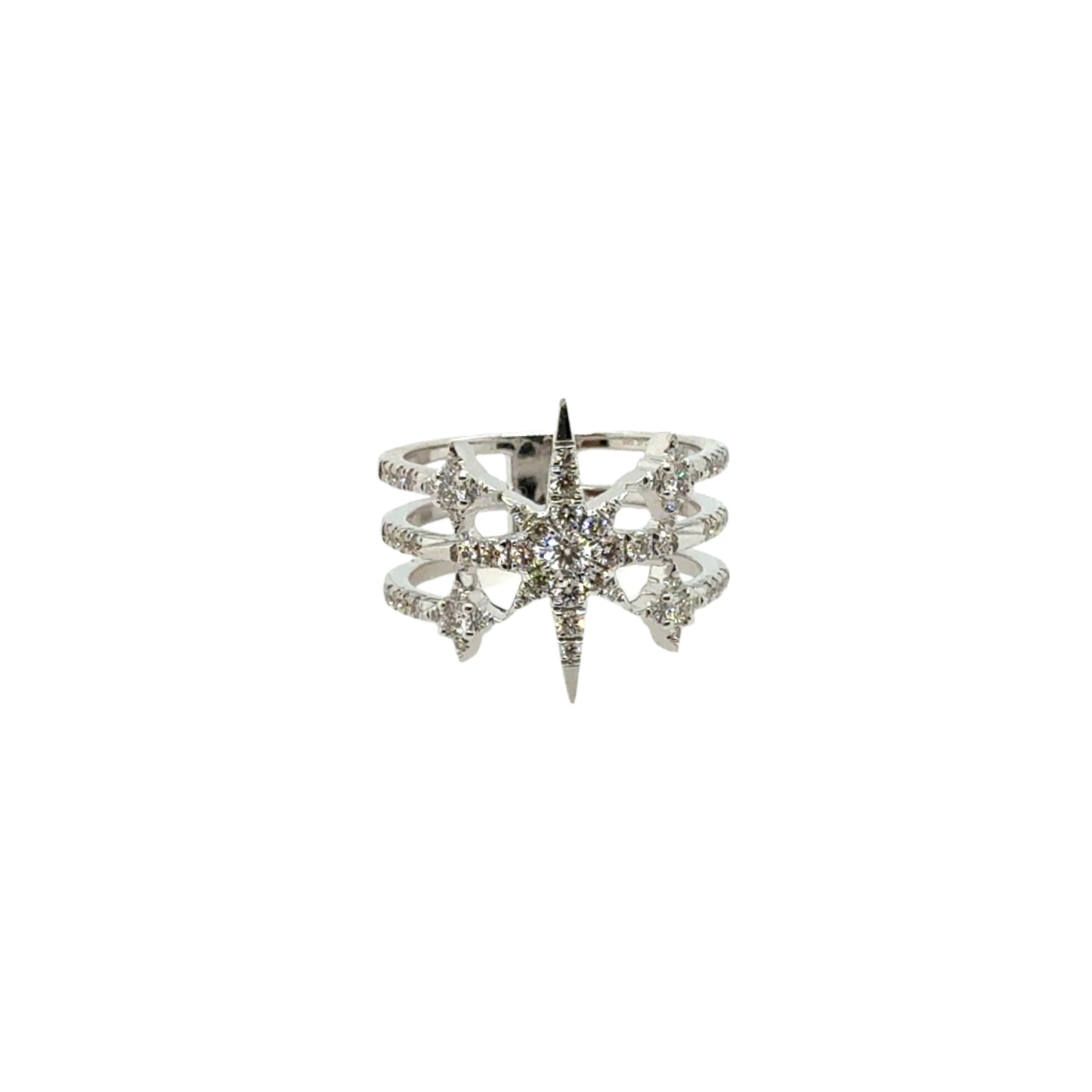 14KT Diamond Star Ring