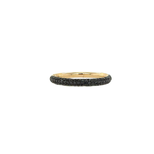 14KT Pave Black Diamond Half Band