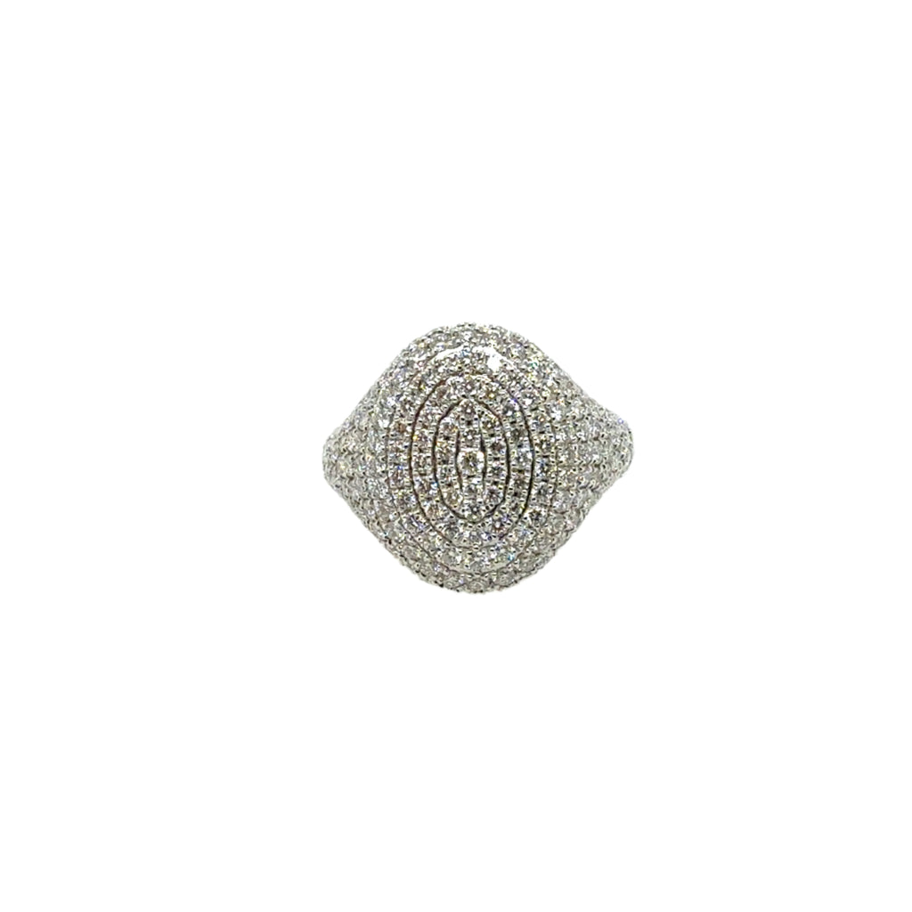 14KT Pave Diamond Ring