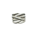 14KT Black and White Diamond Band