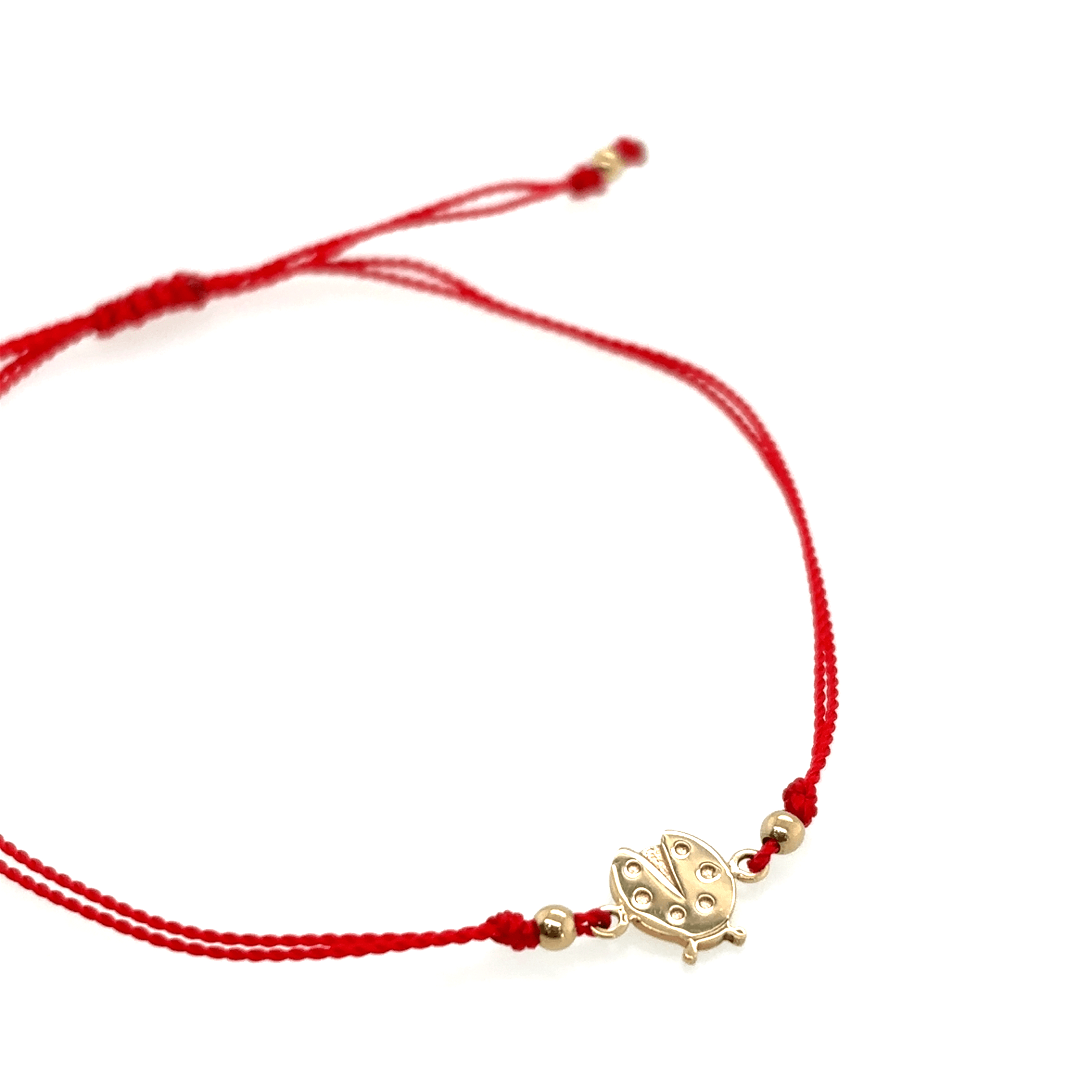Zoë Chicco 14k Midi Bitty Ladybug Cord Bracelet