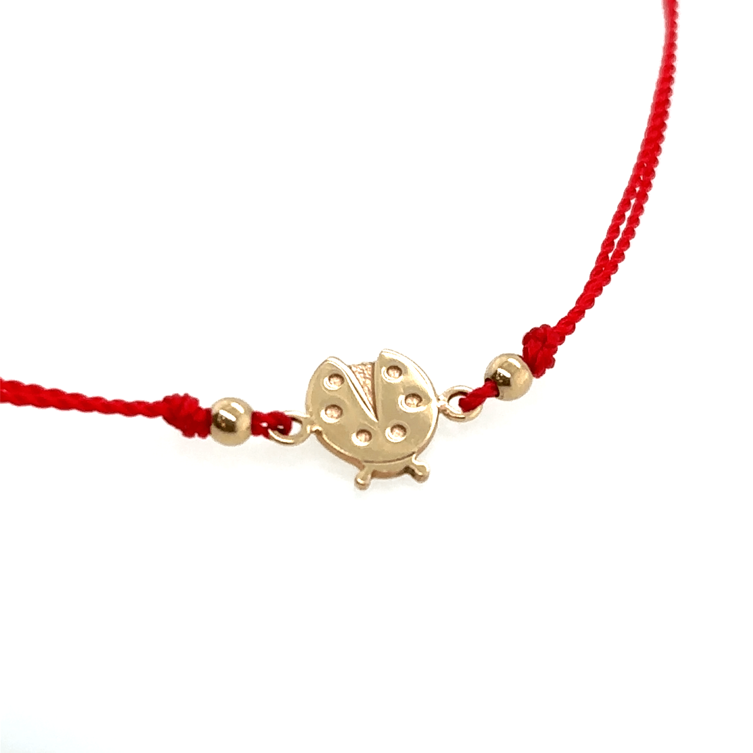 Zoë Chicco 14k Midi Bitty Ladybug Cord Bracelet