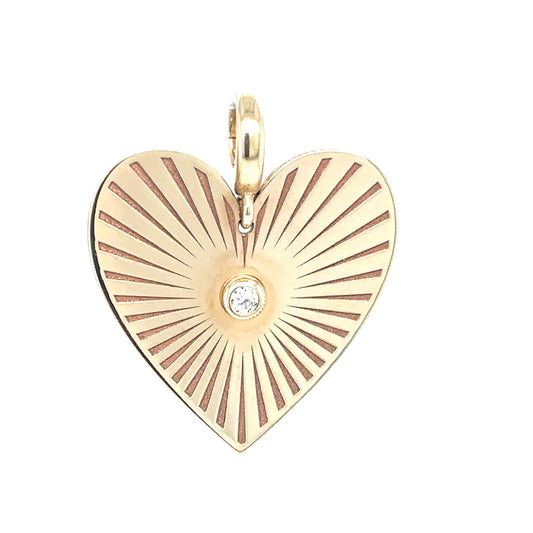 Zoë Chicco 14k Single Diamond Radiant Heart Charm