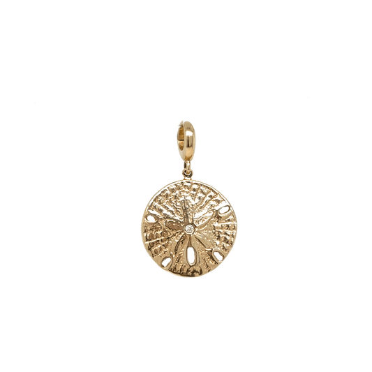 Zoë Chicco 14k Single Diamond Sand Dollar Charm Pendant