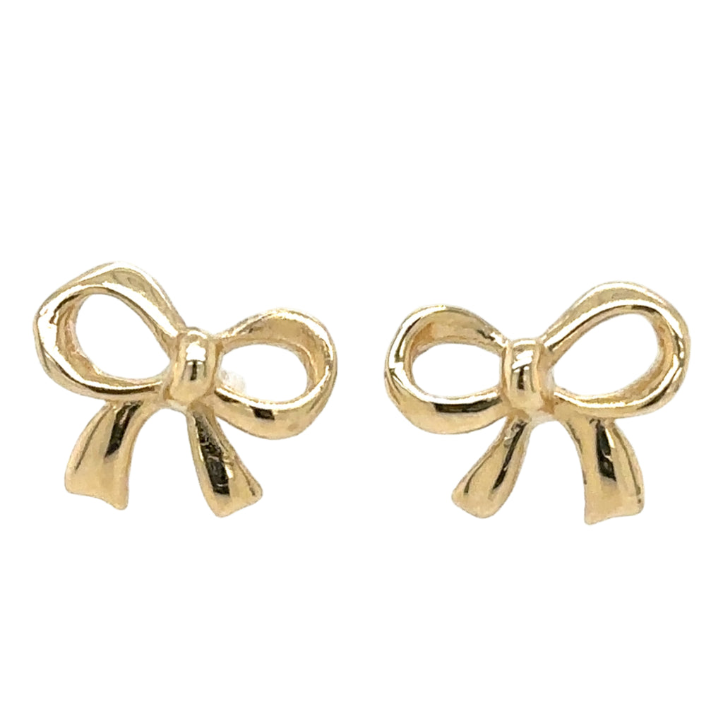 14KT Bow Stud Earrings