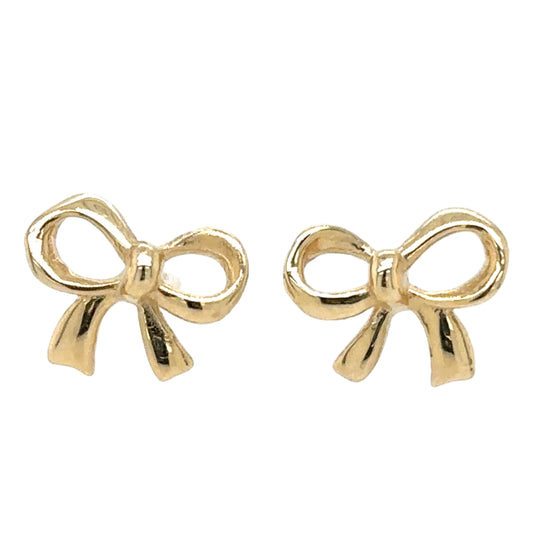 14KT Bow Stud Earrings