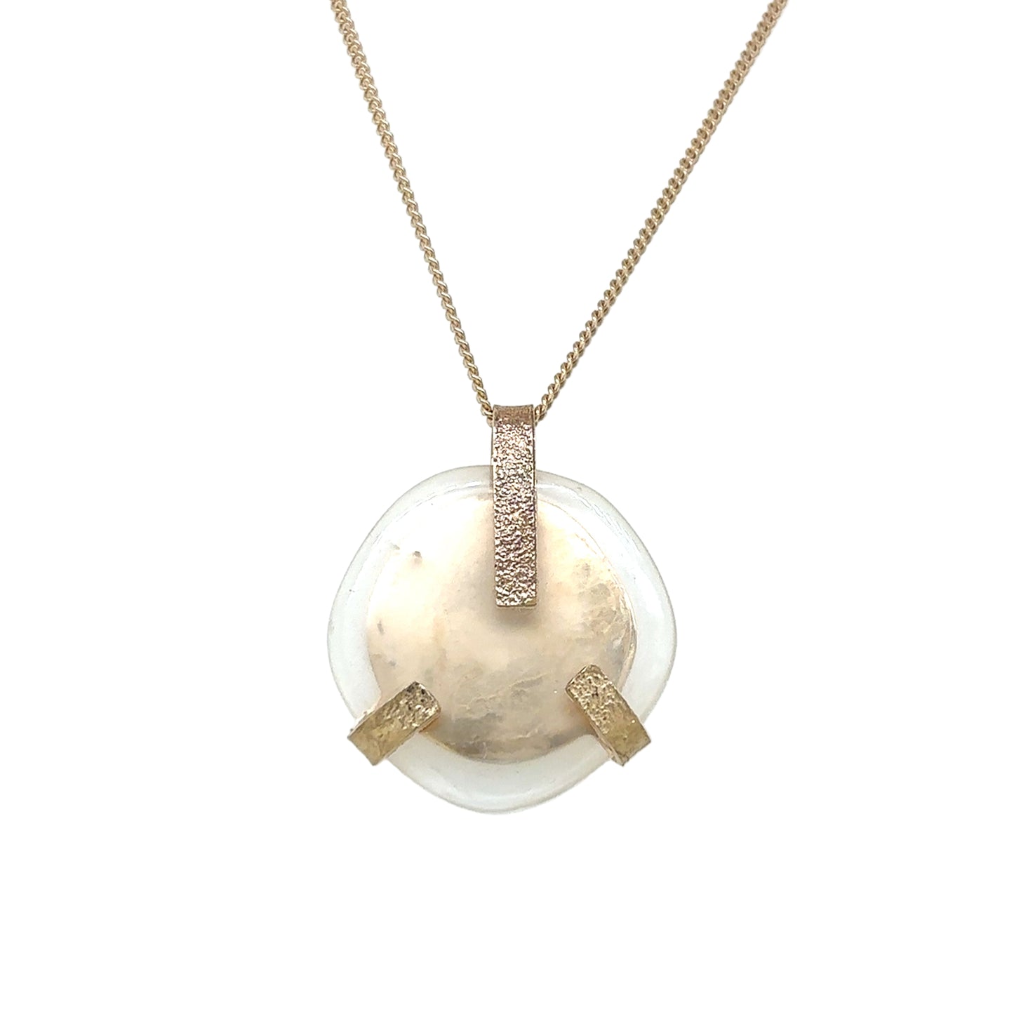 Pascale Monvoisin 9KT Quartz and Diamond Palm Necklace