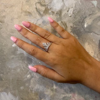 14KT Diamond Tiara Ring