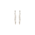 Zoë Chicco 14k White Gold Diamond Bezel Medium Hoops