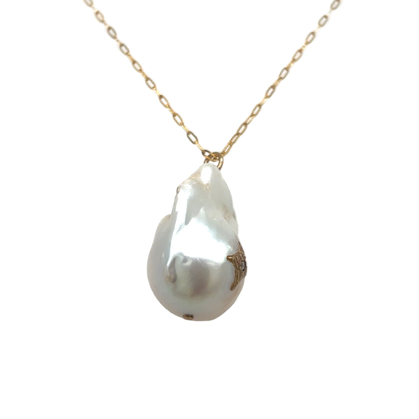Pascale Monvoisin 9KT "Charlie" Baroque Pearl with Diamond Necklace