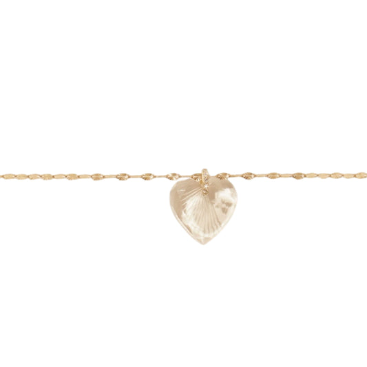 Pascale Monvoisin 9KT Engraved Crystal Heart GABIN N°3 Necklace
