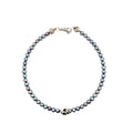 Maura Green Sterling Silver Gray Pearl Skull Bracelet