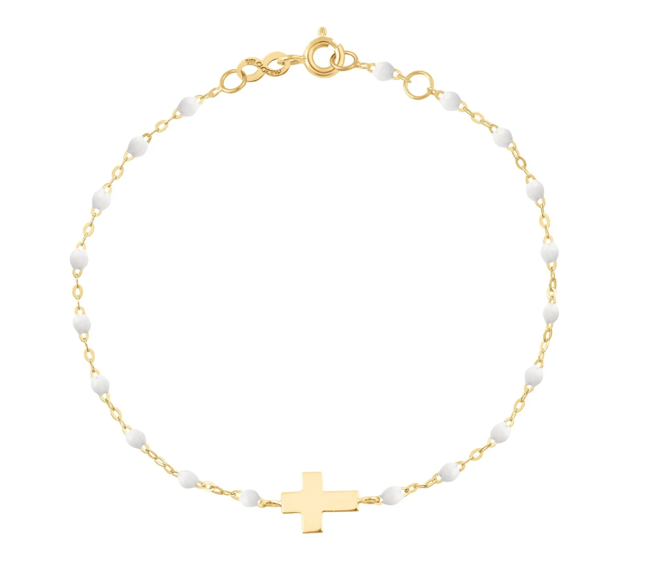 Gigi Clozeau 18kt Gold Classic Cross Bracelet