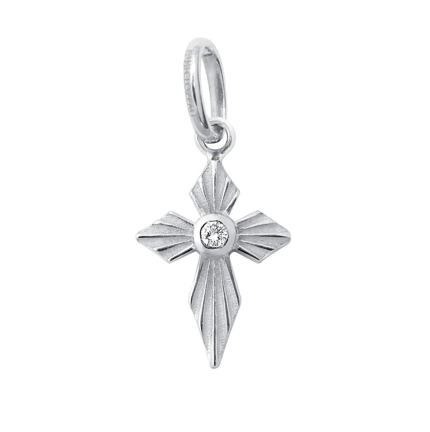 Gigi Clozeau 18kt Croix Lumière Diamond Pendant