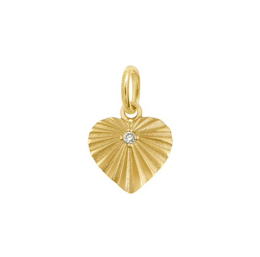 Gigi Clozeau 18k Heart Lumière Diamond Charm