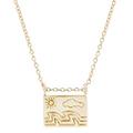 Aili 14K Ocean Postcard Necklace