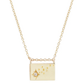 Aili 14K Shooting Star Postcard Necklace