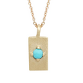 Aili 14K Turquoise "Maya" Necklace