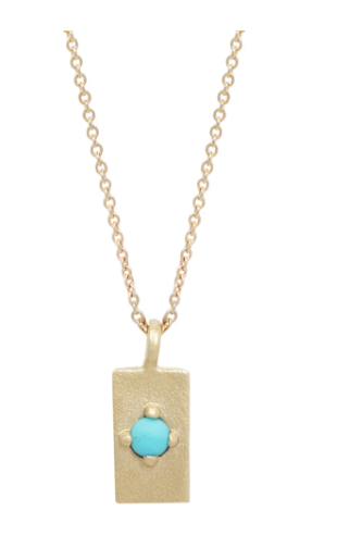 Aili 14K Turquoise "Maya" Necklace