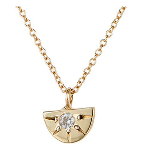 Aili 14K Tiny Sunrise Necklace