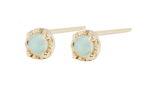 Aili 14KT Tiny Opal Studs