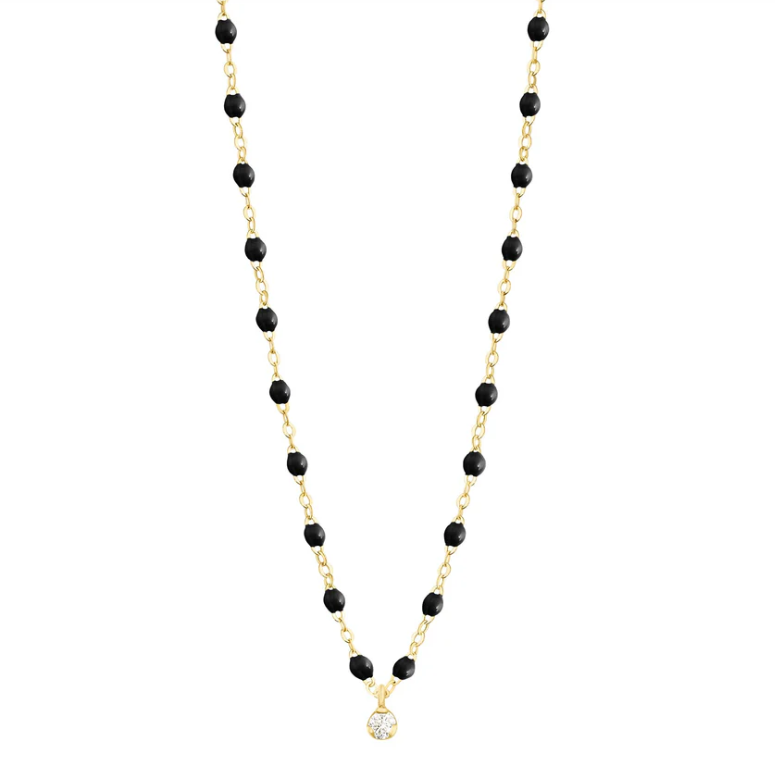 Gigi Clozeau 18kt Classic Supreme 1-Diamond Resin Necklace