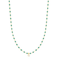 Gigi Clozeau 18kt Mini 1 Diamond Resin Necklace