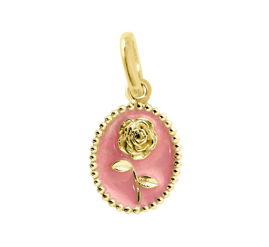 Gigi Clozeau 18kt Resin Rose Charm