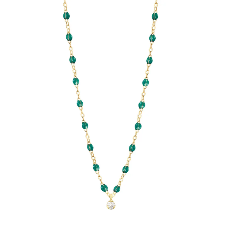 Gigi Clozeau 18kt Classic Supreme 1-Diamond Resin Necklace