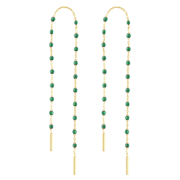 Gigi Clozeau 18kt Mini Resin Threader Earrings