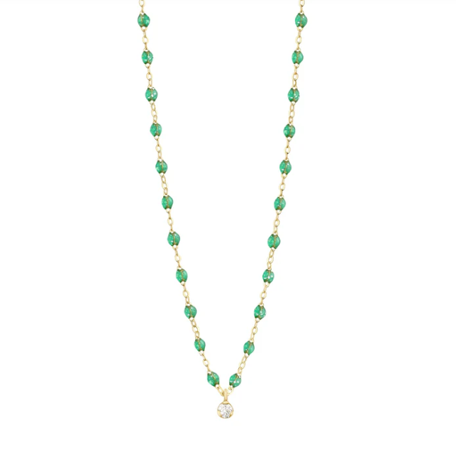 Gigi Clozeau 18kt Classic Supreme 1-Diamond Resin Necklace