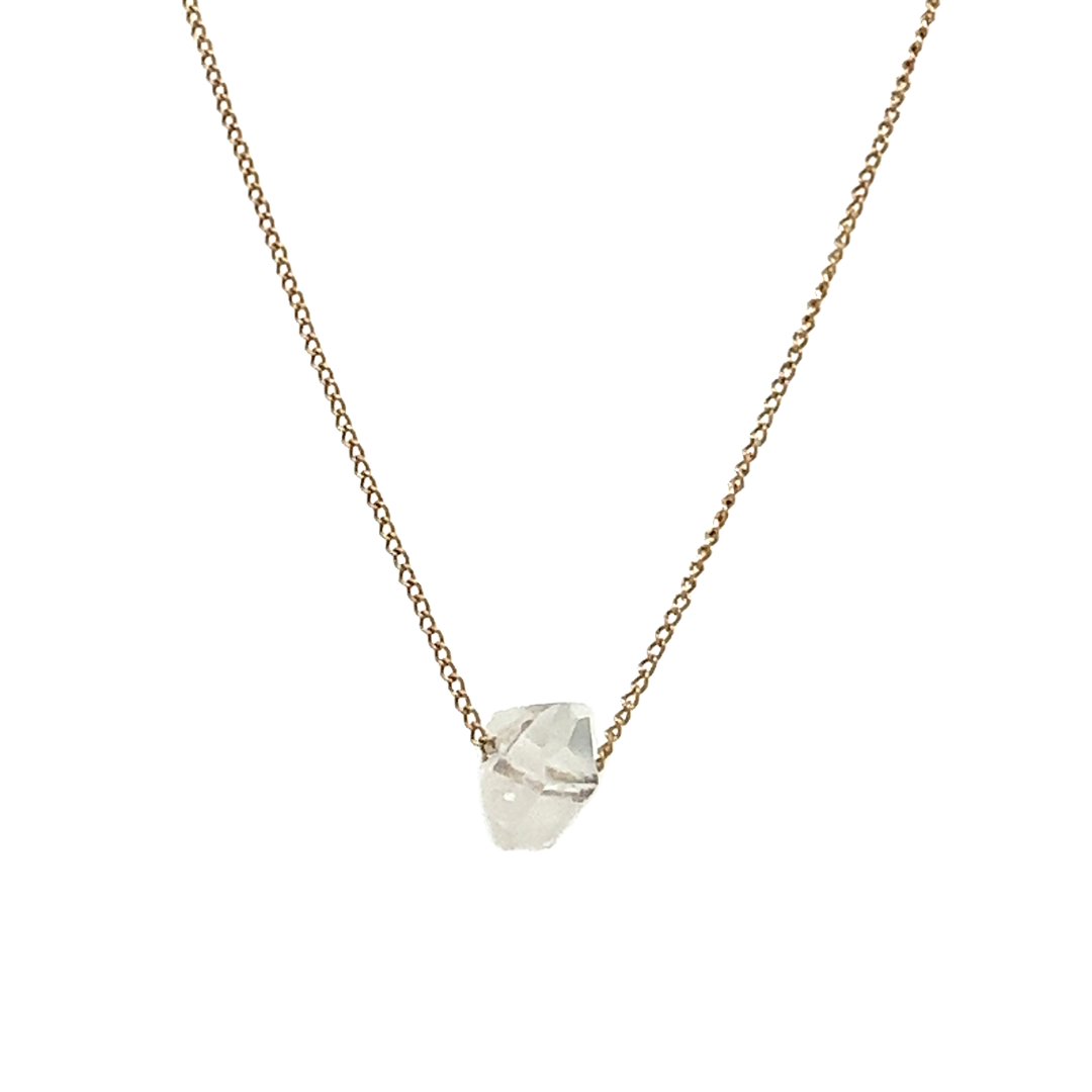 Melissa Joy Manning 14kt Floating Herkimer Necklace