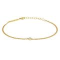 Zoë Chicco 14k Diamond Bezel XS Curb Chain Bracelet