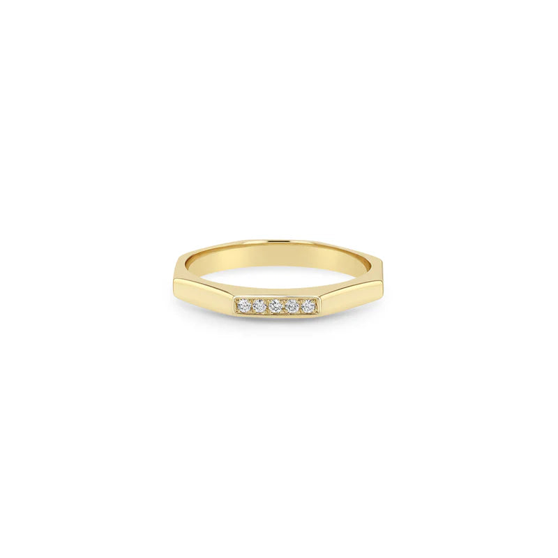 Zoë Chicco 14kt Pave Diamond Octagon Ring
