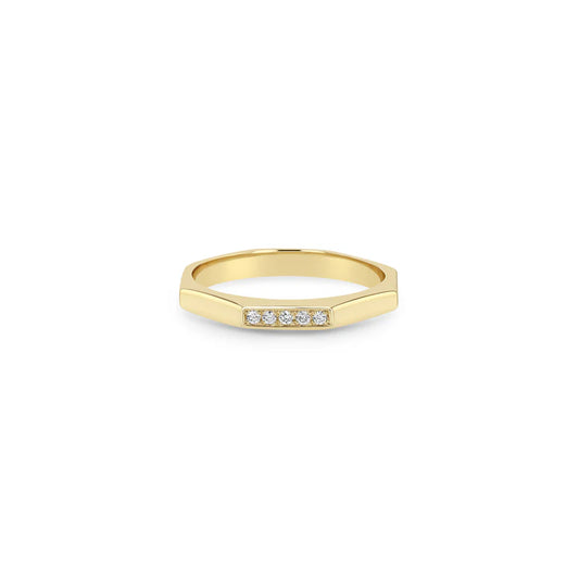 Zoë Chicco 14kt Pave Diamond Octagon Ring